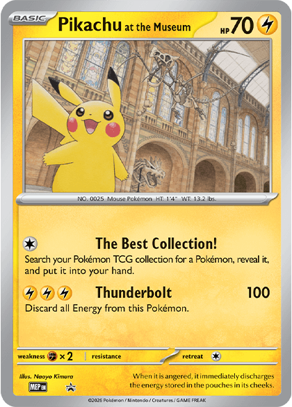 Pikachu's Night at the Museum: Jumbo Pokemon Card Comes to the